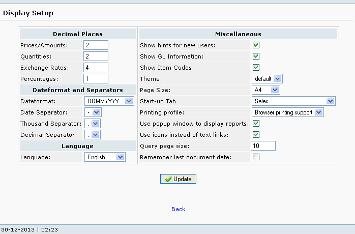 FA Preferences